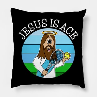 Christian Tennis Player Jesus Is Ace Pillow