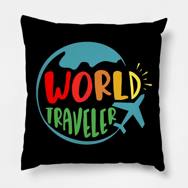 World Traveler Pillow by Usea Studio