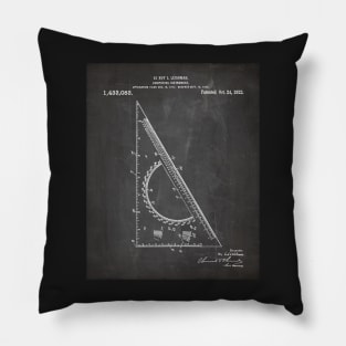 Architectural Engineer Patent - Graduation Office Art - Black Chalkboard Pillow