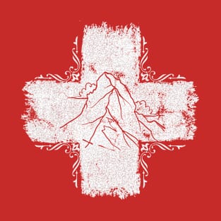 Switzerland / Swiss Cross / Matterhorn Swiss Flag T-Shirt