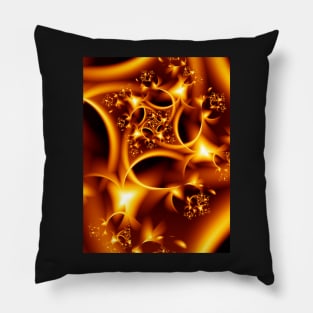 Fiery Fractal Flames Pillow