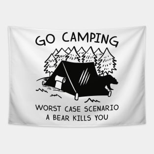 Go Camping Bear Tapestry