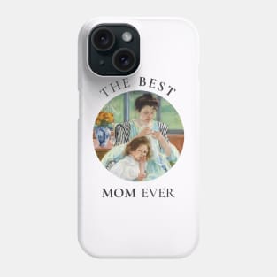 THE BEST KNITTING MOM EVER FINE ART VINTAGE STYLE CHILD AND MOTHER OLD TIMES. Phone Case