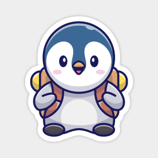 Cute penguin with backpack Magnet