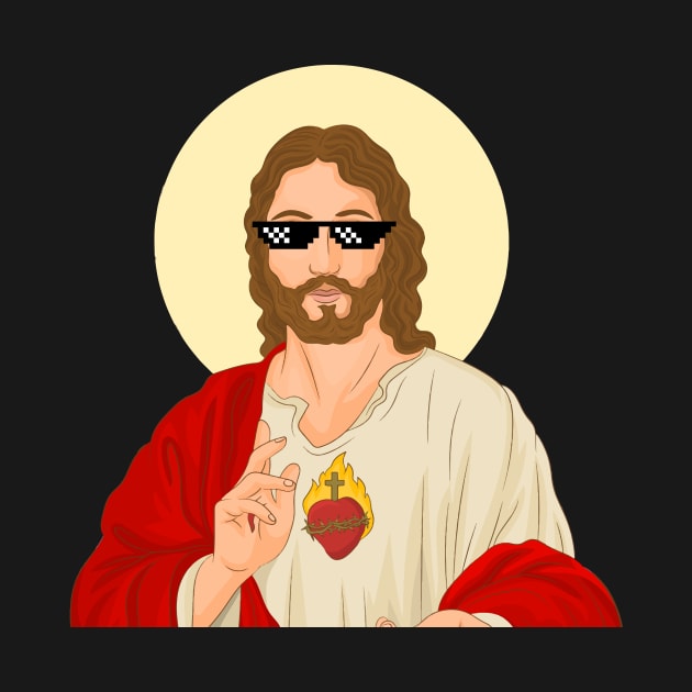 Jesus Funny Meme Glasses by cap2belo