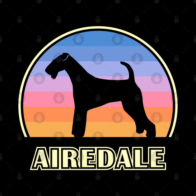 Airedale Terrier Vintage Sunset Dog by millersye