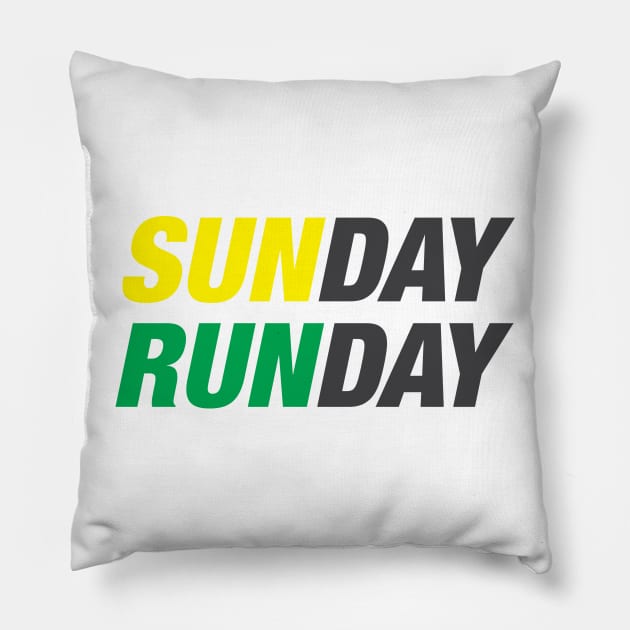 Sunday runday Pillow by diardo