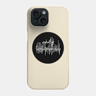 Surpass the Abyssian Delimitation - white text in black circle Phone Case