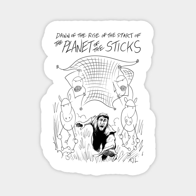 Dawn of the Planet of the Sticks Magnet by Rick714