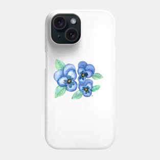 Group of Blue Pansies Phone Case