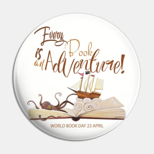 Every Book is an Adventure Pin