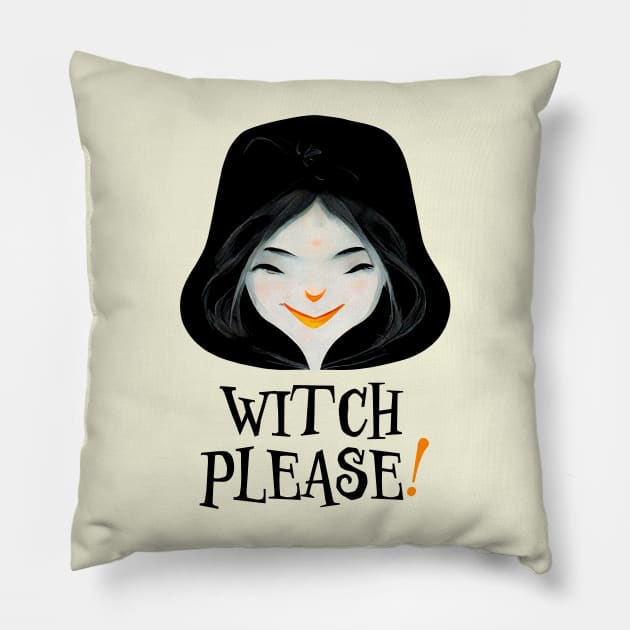 Witch please! Pillow by Mad Swell Designs