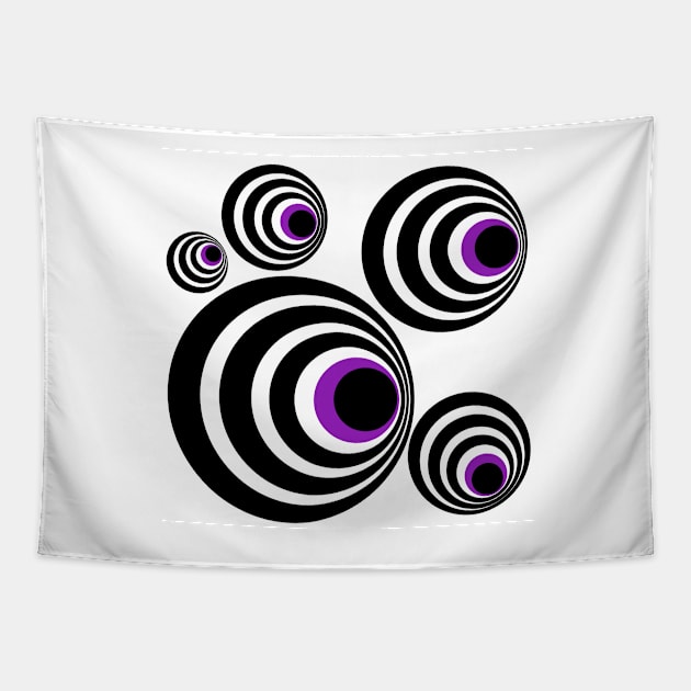 Optical Illusions, Visual Phenomena, circle pattern Tapestry by marina63