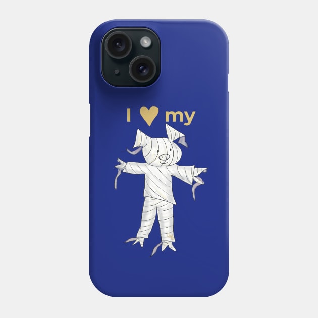 I love my Mummy! Gold Phone Case by PiggingJapan