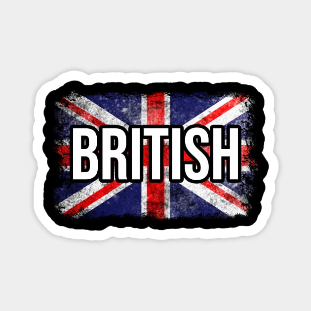 Cool British Flag. Proud Union Jack Flag. English Teacher Magnet by Jakavonis