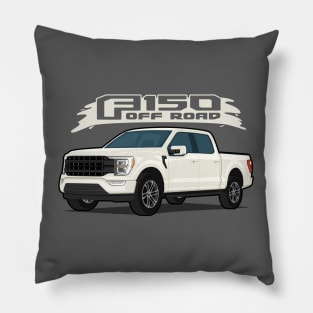 Car truck off road  f-150 white Pillow