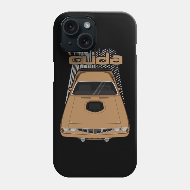 Plymouth Barracuda 1971 - Light brown Phone Case by V8social