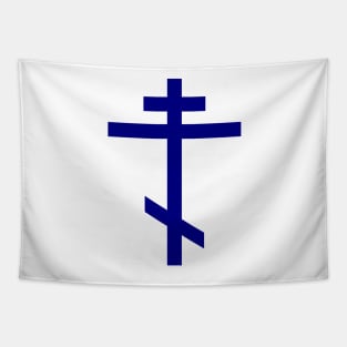 Orthodox Cross (Navy Blue) Tapestry