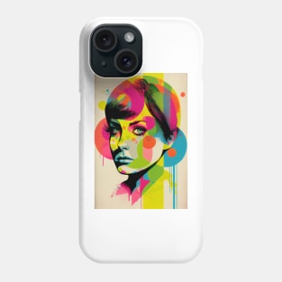 Modern woman in pop-art style portait Phone Case