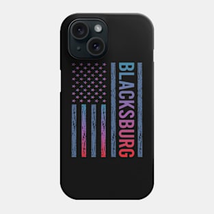 Blue Red Flag - Blacksburg Phone Case