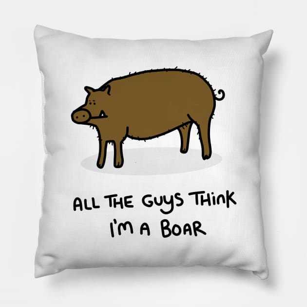 Grumpy Boar Pillow by grumpyanimals