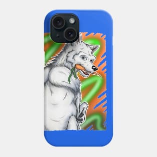 Vegetarian Wolf With Carrot Phone Case