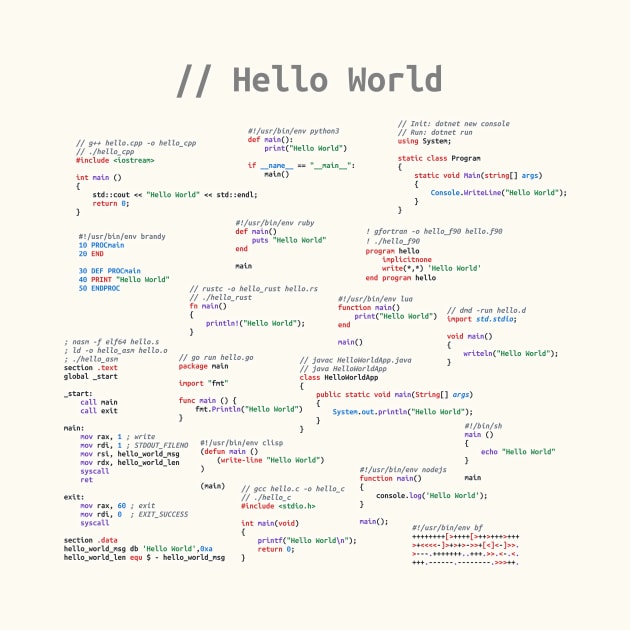 Hello World (Light Theme) by astrellonart