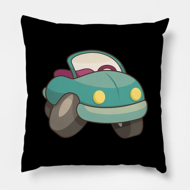 Retro Cartoon Car Pillow by sifis