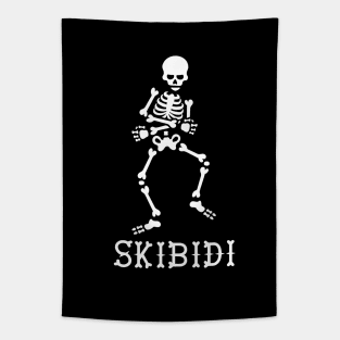 #SkibidiChallenge Skibidi meme dancing skeleton Tapestry