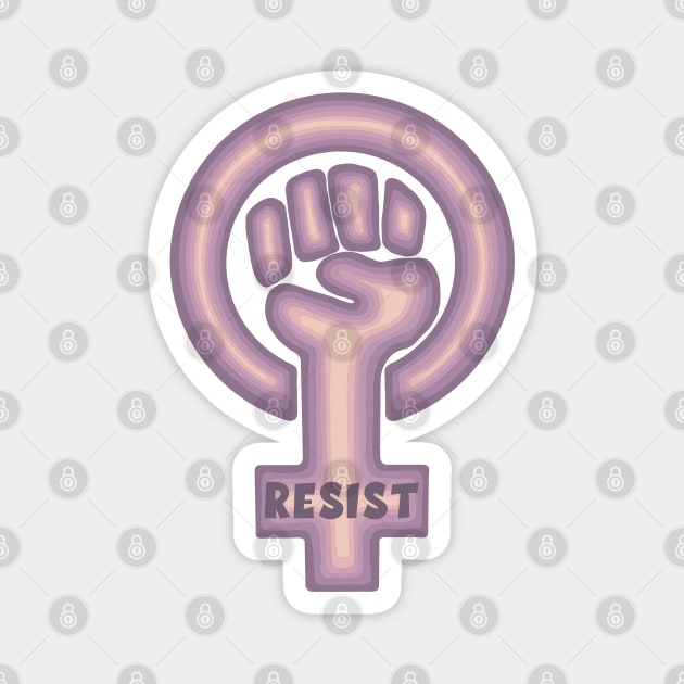 Feminist Symbol - Resist Magnet by Slightly Unhinged