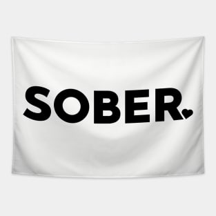 Sober with Minimal Heart Tapestry