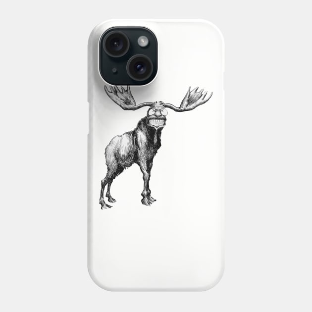 Teddy Roosevelt Bull Moose Cartoon Phone Case by CongoJack