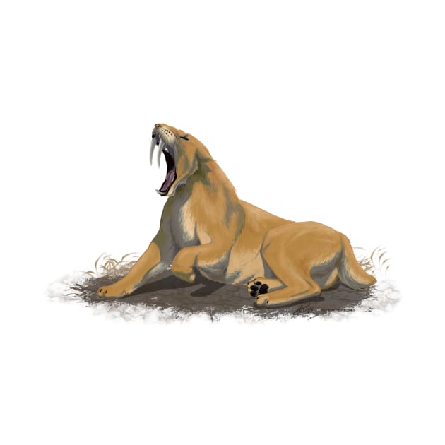 Yawning Smilodon Fatalis by Interfector