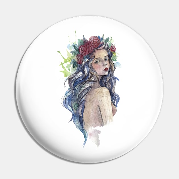 Flower Girl Pin by Digster