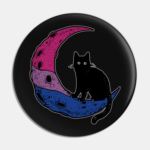 Bisexual Moon Cat Pin by Psitta