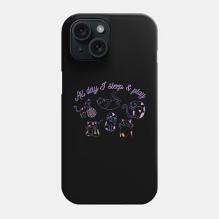 All day I sleep & play Phone Case