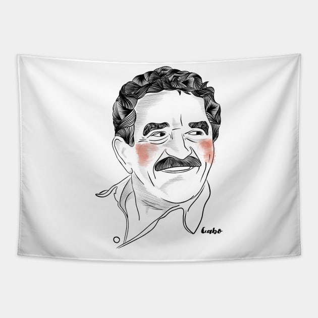 Gabo :: Gabriel Garcia Marquez Tapestry by ladinoariel