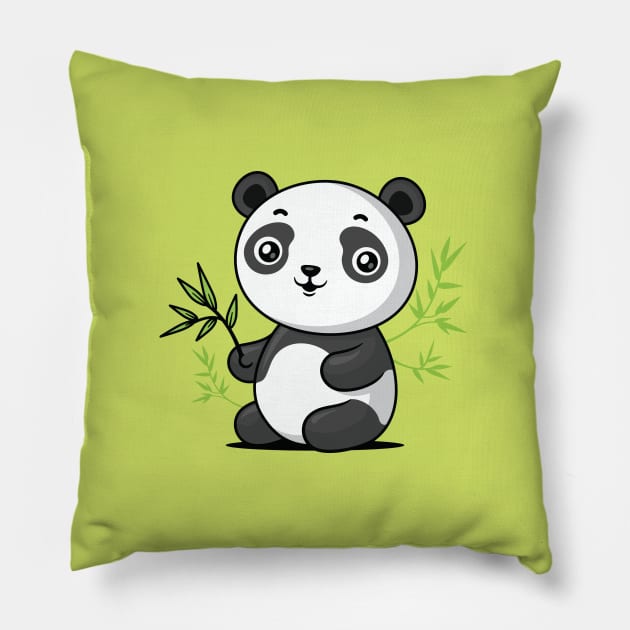 Baby Panda Pillow by zoljo