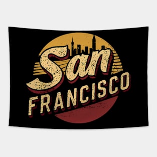 Vintage San Francisco City Tapestry