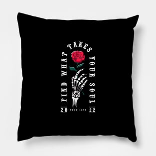 Roses and skull Pillow