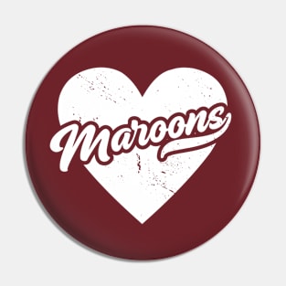 Vintage Maroons School Spirit // High School Football Mascot // Go Maroons Pin