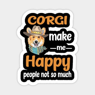 Corgi Make Me Happy (214) Magnet