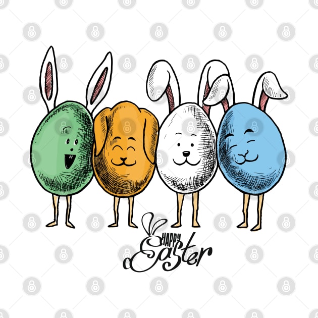 Happy Easter Egg Bunny by Mako Design 