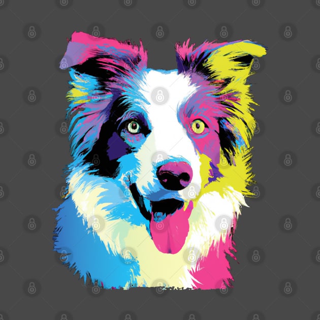 Border Collie Pop Art - Dog Lover Gifts by PawPopArt