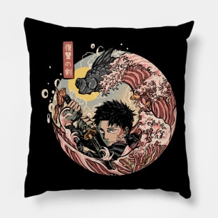 Great Wave off Kagurabachi Pillow