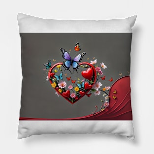 mandelbulb heart Pillow