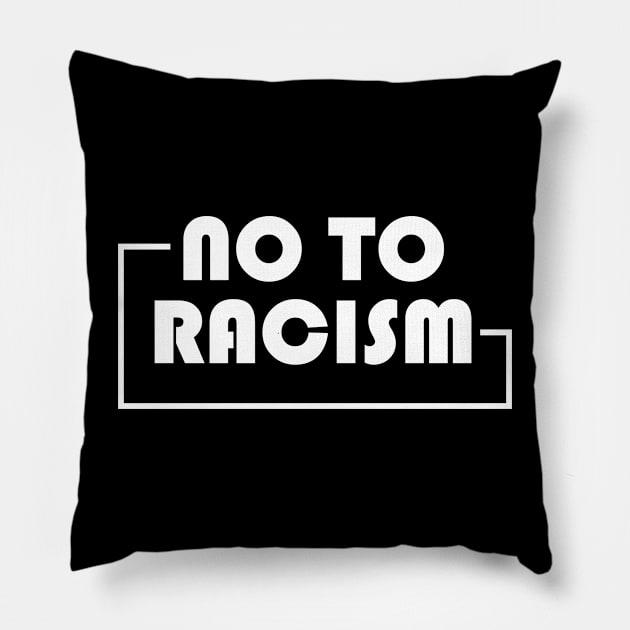 no-to-racism Pillow by Qasim