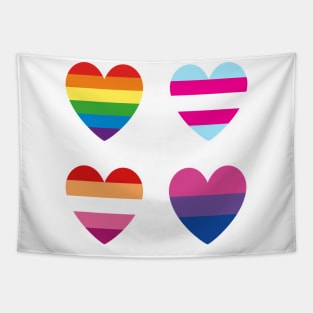 LGBT | Gay Lesbian Bisexual Transgender Pride Hearts Tapestry