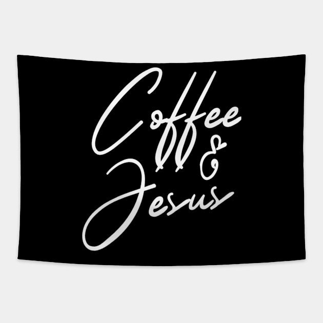 Coffee and Jesus Tapestry by Printnation