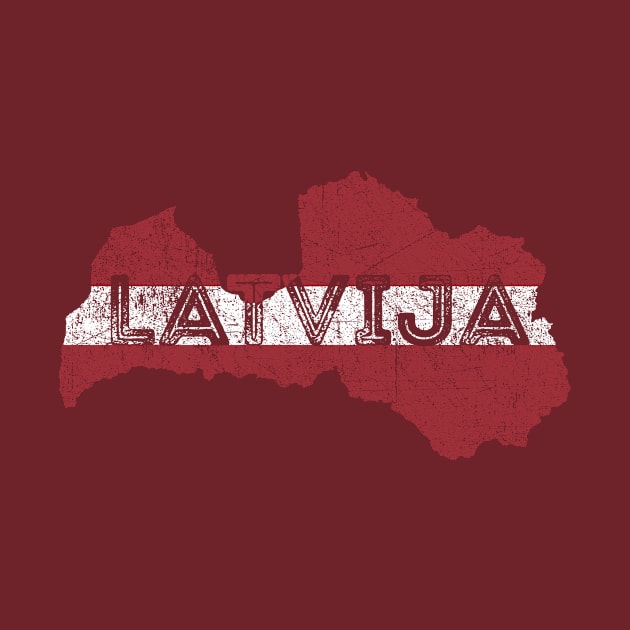 Latvija Map and Latvian Flag Souvenir by Family Heritage Gifts